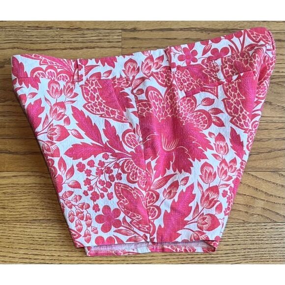 J Crew Women’s Pink White Floral Cotton Spandex Shorts Size 10 - Picture 5 of 8